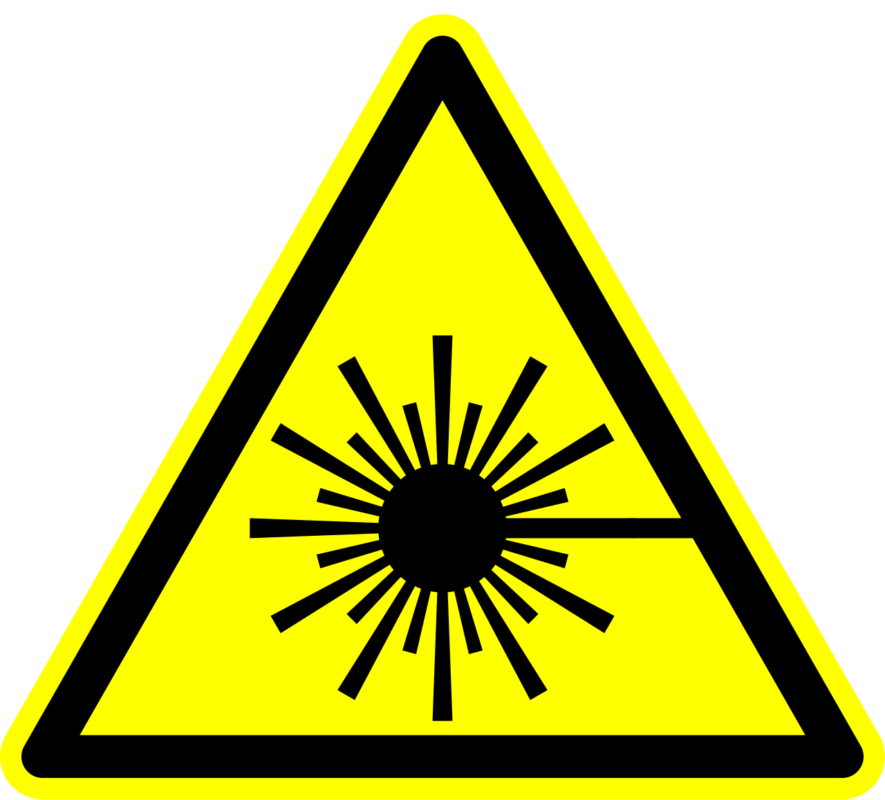 Panneau d'avertissement « danger rayonnement laser »