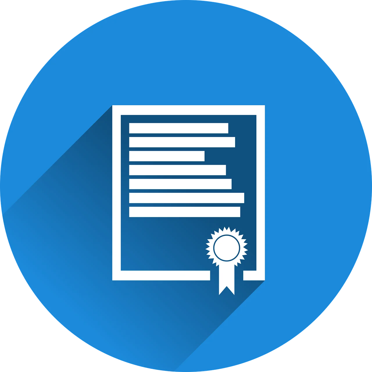 Icône de certificat / attestation officielle